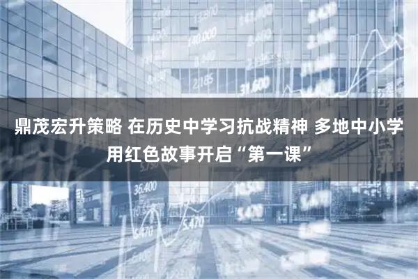 鼎茂宏升策略 在历史中学习抗战精神 多地中小学用红色故事开启“第一课”